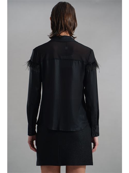 Camicia con piume elmas phil | 070276NERO